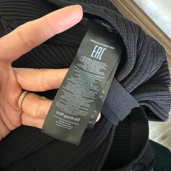 Self Portrait Side Slit Lace Midi Dress Cutout size L large - Picture 4 of 6